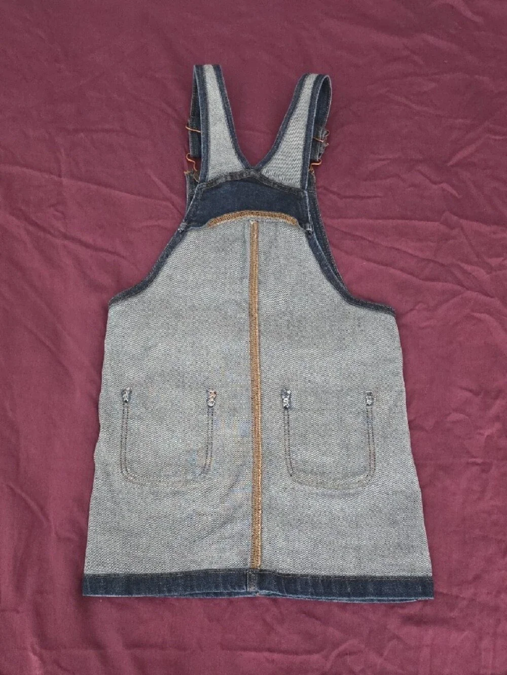 OshKosh B'gosh Dark Blue Denim Button-Front Overall Dress